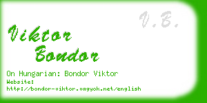 viktor bondor business card